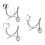 Show details for Affordable Platinum Plated 999 Sterling Silver Small Hoop Earrings Direct from Factory