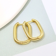 Picture of Delicate Gold Plated Huggie Earrings with Fast Shipping