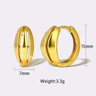 Picture of Reasonably Priced Copper or Brass Gold Plated Huggie Earrings from Reliable Manufacturer