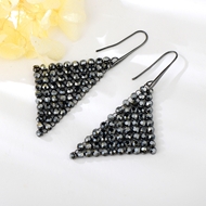 Show details for Hypoallergenic Black Gunmetal Plated Dangle Earrings with Easy Return Show details for Hypoallergenic Black Gunmetal Plated Dangle Earrings with Easy Return