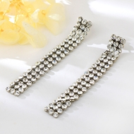 Show details for Fancy Big Platinum Plated Huge and Long Earring Show details for Fancy Big Platinum Plated Huge and Long Earring