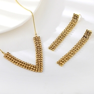 Show details for Sparkling Big Gold Plated 2 Piece Jewelry Set Show details for Sparkling Big Gold Plated 2 Piece Jewelry Set