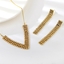 Show details for Sparkling Big Gold Plated 2 Piece Jewelry Set