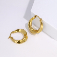 Picture of Unusual Delicate Big Huggie Earrings