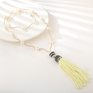 Show details for Delicate shell pearl Classic Y Necklace Show details for Delicate shell pearl Classic Y Necklace