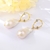 Picture of Inexpensive Gold Plated Baroque Pearl Dangle Earrings from Reliable Manufacturer