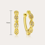 Picture of Copper or Brass Cubic Zirconia Clip On Earrings Wholesale Price