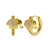 Picture of Unusual Small Gold Plated Huggie Earrings