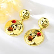 Picture of Unusual Big Gold Plated Dangle Earrings