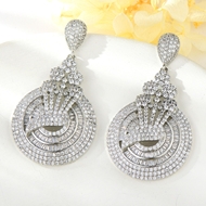 Show details for Buy Platinum Plated White Dangle Earrings with Low Cost Show details for Buy Platinum Plated White Dangle Earrings with Low Cost