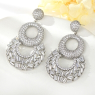 Show details for Buy Platinum Plated Copper or Brass Dangle Earrings with Low Cost Show details for Buy Platinum Plated Copper or Brass Dangle Earrings with Low Cost