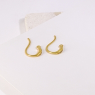 Picture of Brand New White Gold Plated Small Hoop Earrings with SGS/ISO Certification