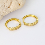 Picture of Popular Cubic Zirconia Delicate Huggie Earrings