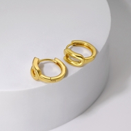 Picture of Hot Selling Gold Plated Small Huggie Earrings with No-Risk Refund