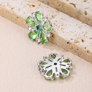 Picture of Attractive Green Cubic Zirconia Big Stud Earrings For Your Occasions