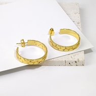 Picture of Copper or Brass Gold Plated Big Hoop Earrings at Super Low Price