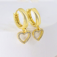 Picture of Delicate Love & Heart Dangle Earrings Online Only