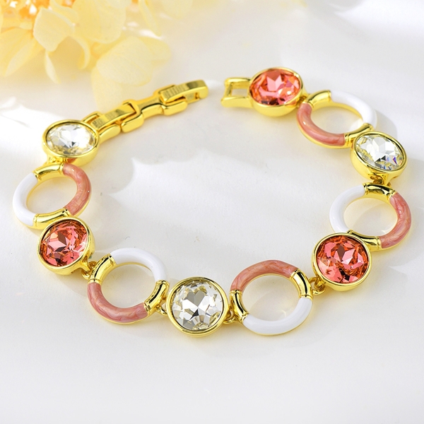 Picture of Zinc Alloy Artificial Crystal Fashion Bracelet in Bulk