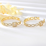 Show details for Famous Cubic Zirconia Gold Plated Big Hoop Earrings Show details for Famous Cubic Zirconia Gold Plated Big Hoop Earrings
