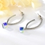 Show details for Geometric Cubic Zirconia Big Hoop Earrings with Fast Shipping