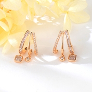 Show details for Copper or Brass Rose Gold Plated Small Hoop Earrings in Exclusive Design Show details for Copper or Brass Rose Gold Plated Small Hoop Earrings in Exclusive Design