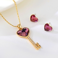 Show details for Love & Heart Pink 2 Piece Jewelry Set in Flattering Style Show details for Love & Heart Pink 2 Piece Jewelry Set in Flattering Style