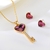 Picture of Love & Heart Pink 2 Piece Jewelry Set in Flattering Style