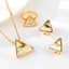 Show details for Geometric Swarovski Element 3 Piece Jewelry Set in Exclusive Design