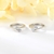 Picture of Famous Cubic Zirconia Platinum Plated Huggie Earrings