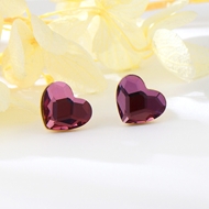 Show details for Love & Heart Purple Big Stud Earrings with Full Guarantee Show details for Love & Heart Purple Big Stud Earrings with Full Guarantee