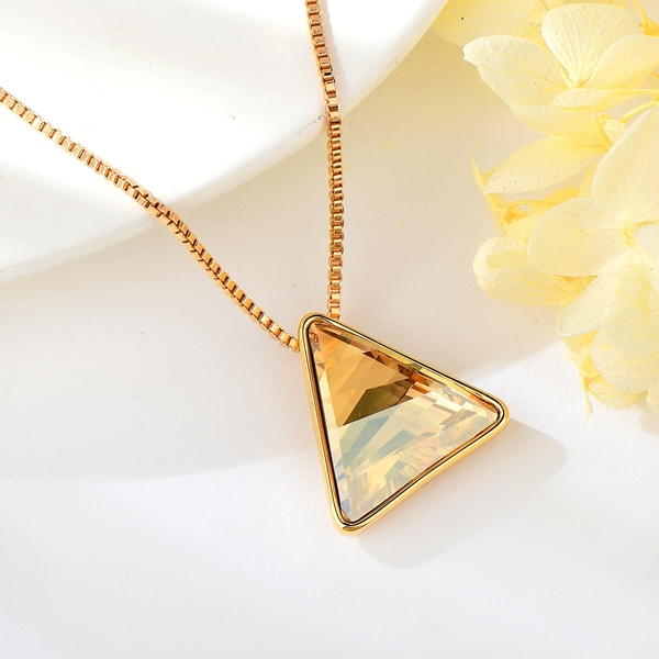 Picture of Geometric Swarovski Element Pendant Necklace in Exclusive Design