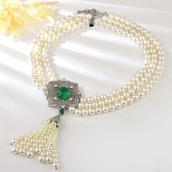 Show details for Flowers & Plants Platinum Plated Layered Necklace with Beautiful Craftmanship Show details for Flowers & Plants Platinum Plated Layered Necklace with Beautiful Craftmanship