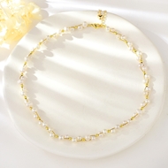 Show details for Bling Big fresh water pearl Short Chain Necklace Show details for Bling Big fresh water pearl Short Chain Necklace