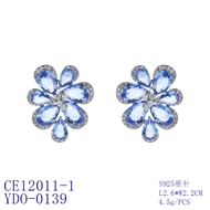 Picture of Luxury Flower Big Stud Earrings in Exclusive Design