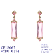 Picture of Great Cubic Zirconia Geometric Dangle Earrings