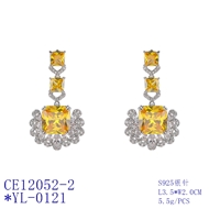 Picture of Hot Selling Yellow Luxury Dangle Earrings from Top Designer