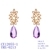 Picture of Luxury Purple Dangle Earrings with Beautiful Craftmanship