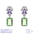 Picture of Inexpensive Platinum Plated Green Dangle Earrings from Reliable Manufacturer