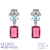 Picture of Delicate Cubic Zirconia Platinum Plated Dangle Earrings