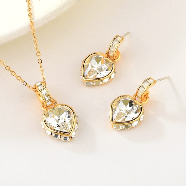 Picture of Stylish Love & Heart Rose Gold Plated 2 Piece Jewelry Set