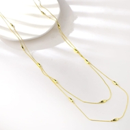 Show details for Pretty Geometric Zinc Alloy Long Chain Necklace Show details for Pretty Geometric Zinc Alloy Long Chain Necklace