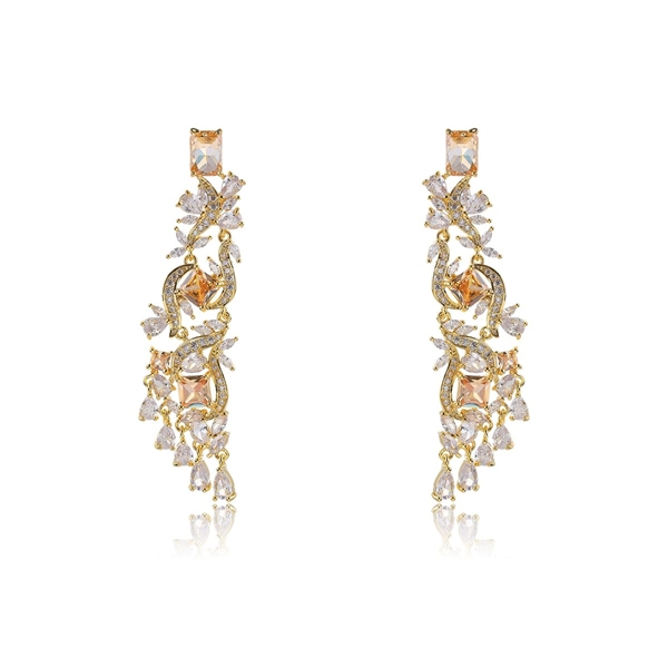 Picture of Luxury Yellow Dangle Earrings with Full Guarantee