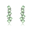 Show details for Unusual Geometric Cubic Zirconia Dangle Earrings