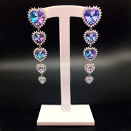 Show details for Distinctive Purple Swarovski Element Dangle Earrings with Low MOQ Show details for Distinctive Purple Swarovski Element Dangle Earrings with Low MOQ