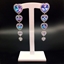 Show details for Distinctive Purple Swarovski Element Dangle Earrings with Low MOQ