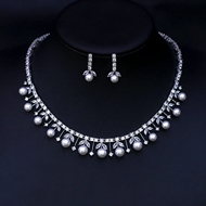 Show details for Eye-Catching White Cubic Zirconia 2 Piece Jewelry Set with Member Discount Show details for Eye-Catching White Cubic Zirconia 2 Piece Jewelry Set with Member Discount