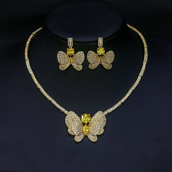 Picture of Party Yellow 2 Piece Jewelry Set with Speedy Delivery