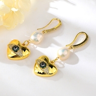 Show details for Funky Love & Heart White Dangle Earrings with Low Cost Show details for Funky Love & Heart White Dangle Earrings with Low Cost