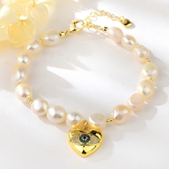 Picture of Beautiful Nature Pearl Love & Heart 3 Piece Jewelry Set