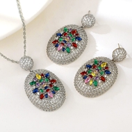 Show details for Fashion Cubic Zirconia Colorful 2 Piece Jewelry Set Show details for Fashion Cubic Zirconia Colorful 2 Piece Jewelry Set